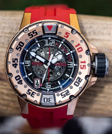 Richard Mille RM 028 Diver In Red Gold Watch Hands